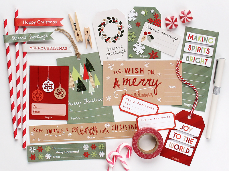 Free Printable Christmas Gift Tags Set | Tinyme Blog