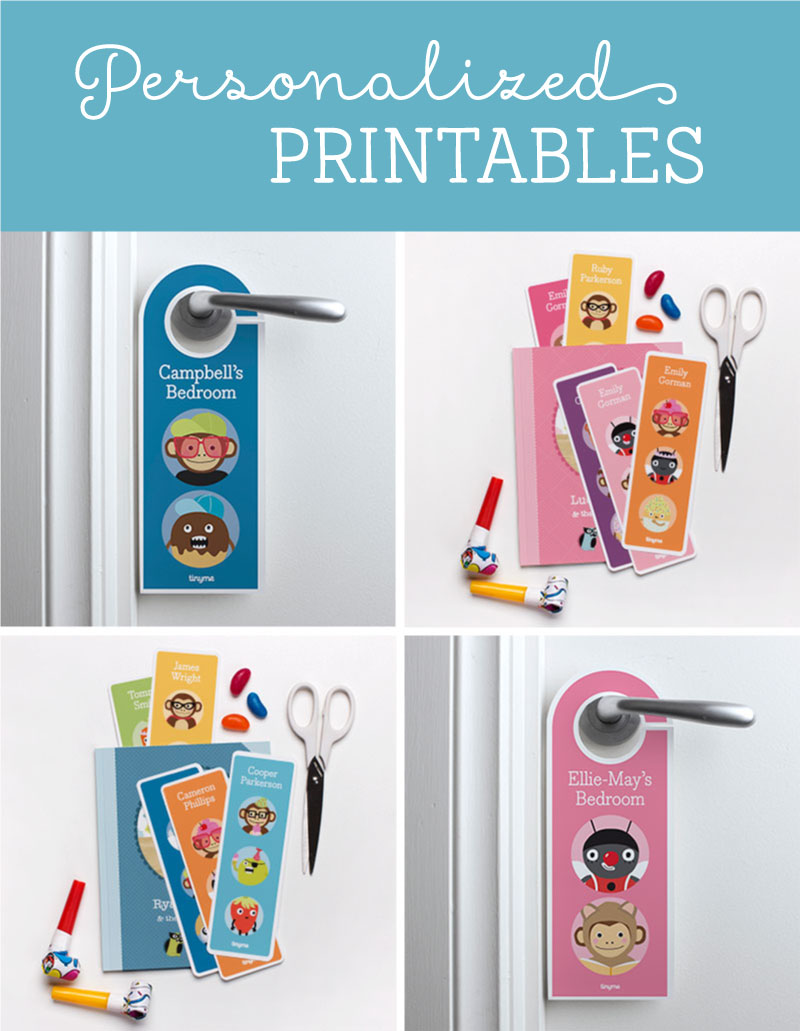 Personalized Printable Bookmarks & Door Hangers | Tinyme Blog