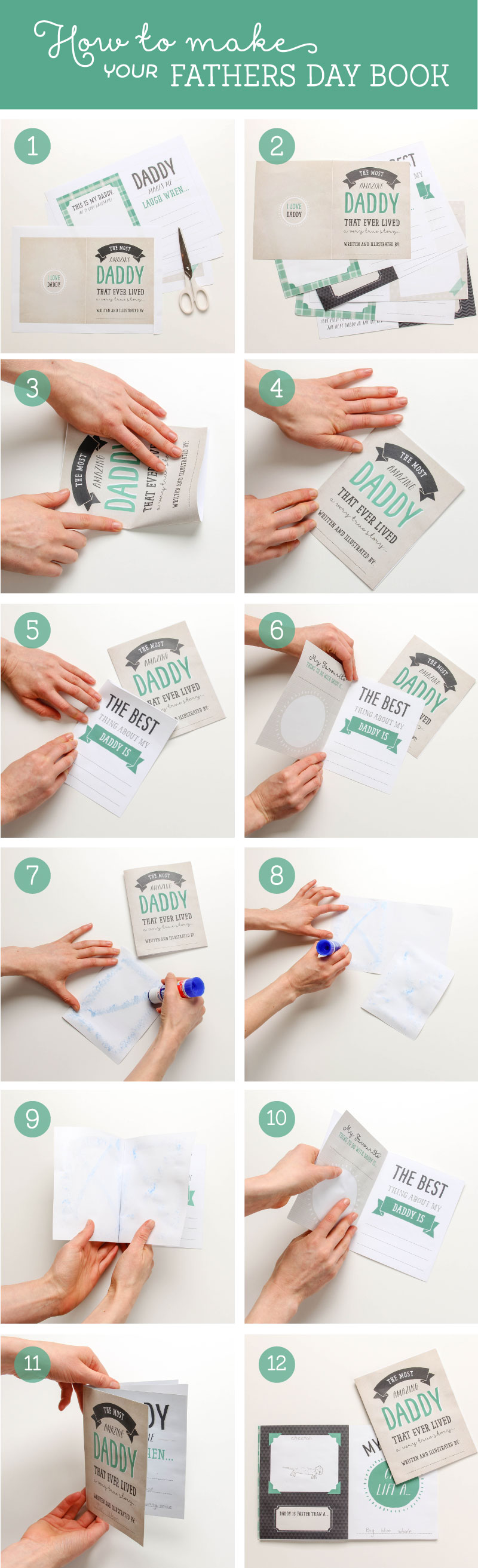 How to make your Free Fathers Day Printable Book | Tinyme Blog