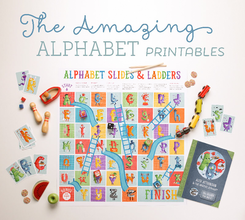 'The Amazing Alphabet' Printables free from Tinyme