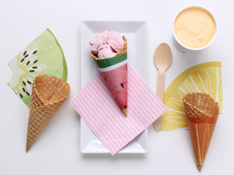 'Feeling Fruity' Printable Icecream Cone Wrappers | Tinyme Blog