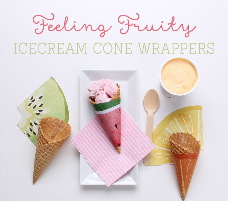 Feeling Fruity Free Printable Ice Cream Cone Wrappers | Tinyme Blog