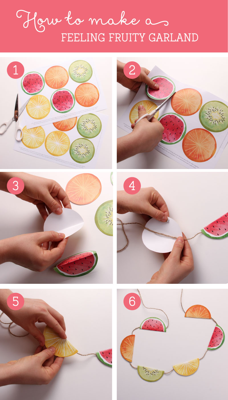 How to make your Feeling Fruity Printable Fruit Garland | Tinyme Blog