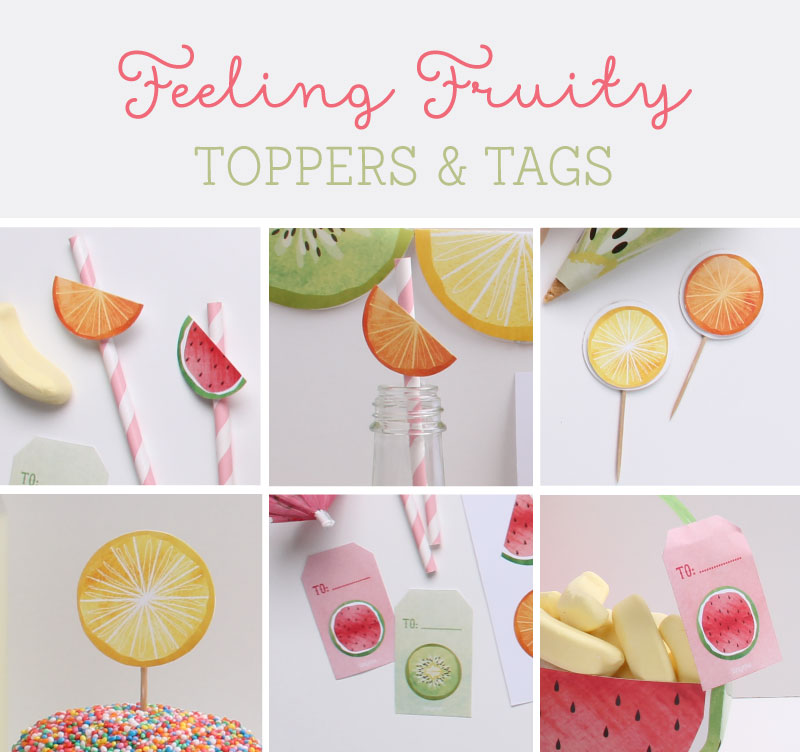 Feeling Fruity Free Printable Party Toppers & Tags | Tinyme Blog