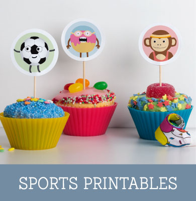 Free Printable 'Sporty' Cupcake Toppers | Tinyme Blog