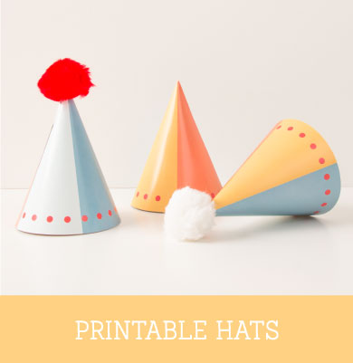 Printable Geo Circus Party Hats | Tinyme Blog