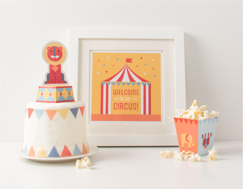 Printable Geo Circus Party Setting | Tinyme Blog