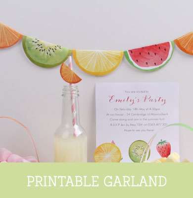 Free Feeling Fruity Printable Garland | Tinyme Blog