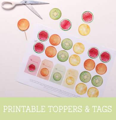 Feeling Fruity Printable Toppers and Tags | Tinyme Blog