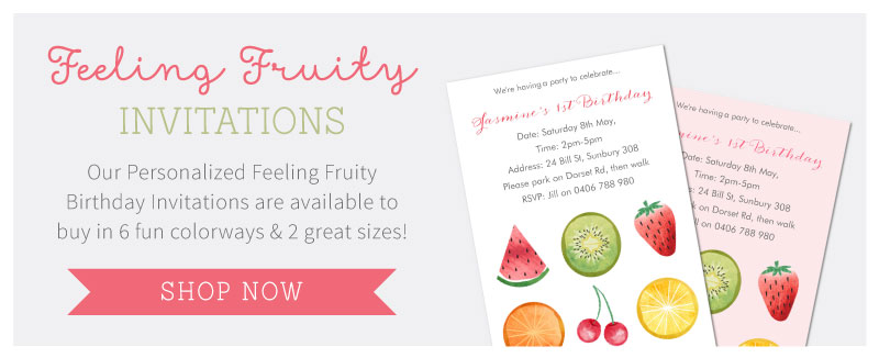 Shop the matching Feeling Fruity Perosnalized Invitations | Tinyme