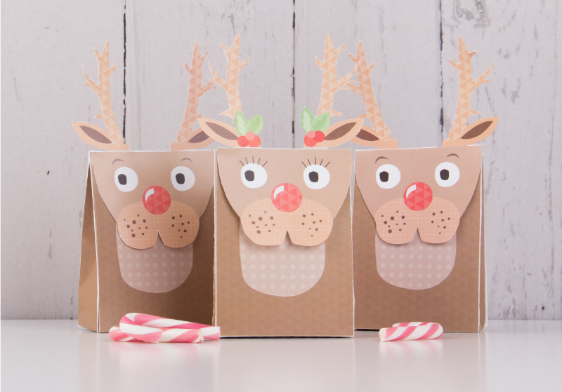 Free Reindeer Christmas Gift Bags - Tinyme Blog