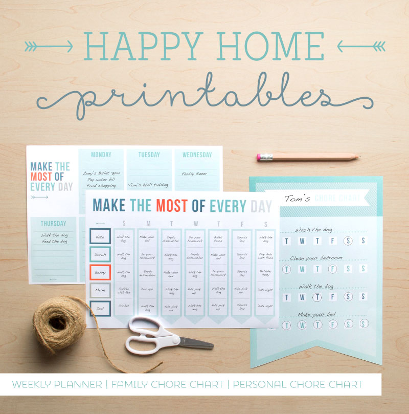 Tinyme Happy Home Planner Printables