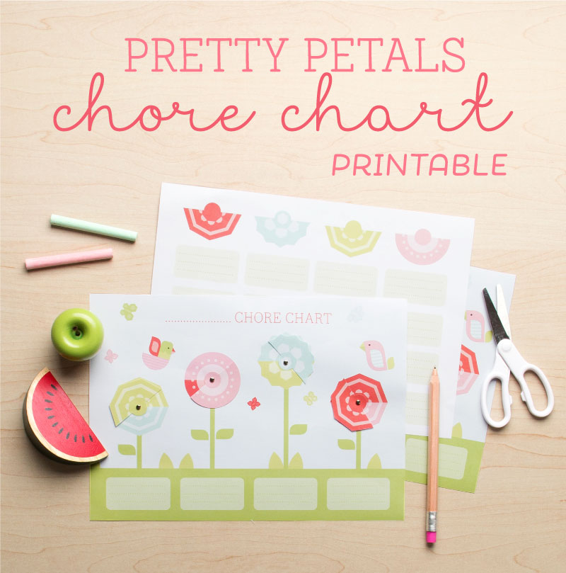Free Pretty Petal Chore Chart