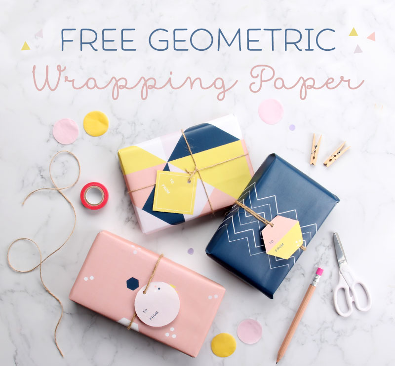 Free Geometric Printable Wrapping Paper