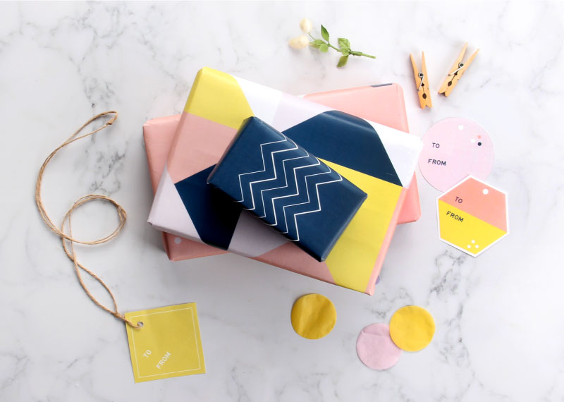 Free Geometric Printable Wrapping Paper