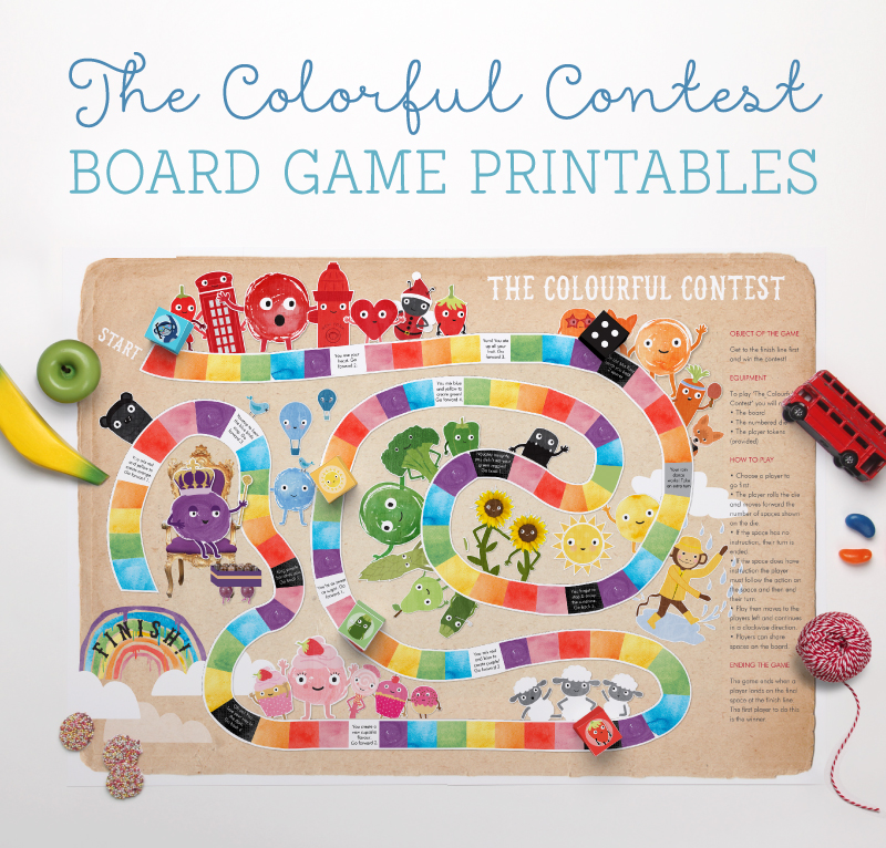 Colourful Contest Board Game Printable