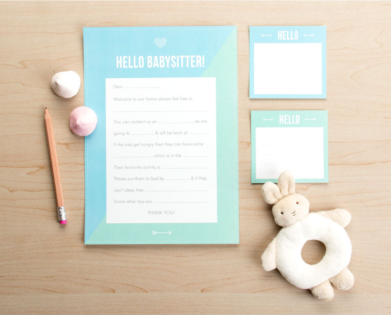 Babysitter Note Printable