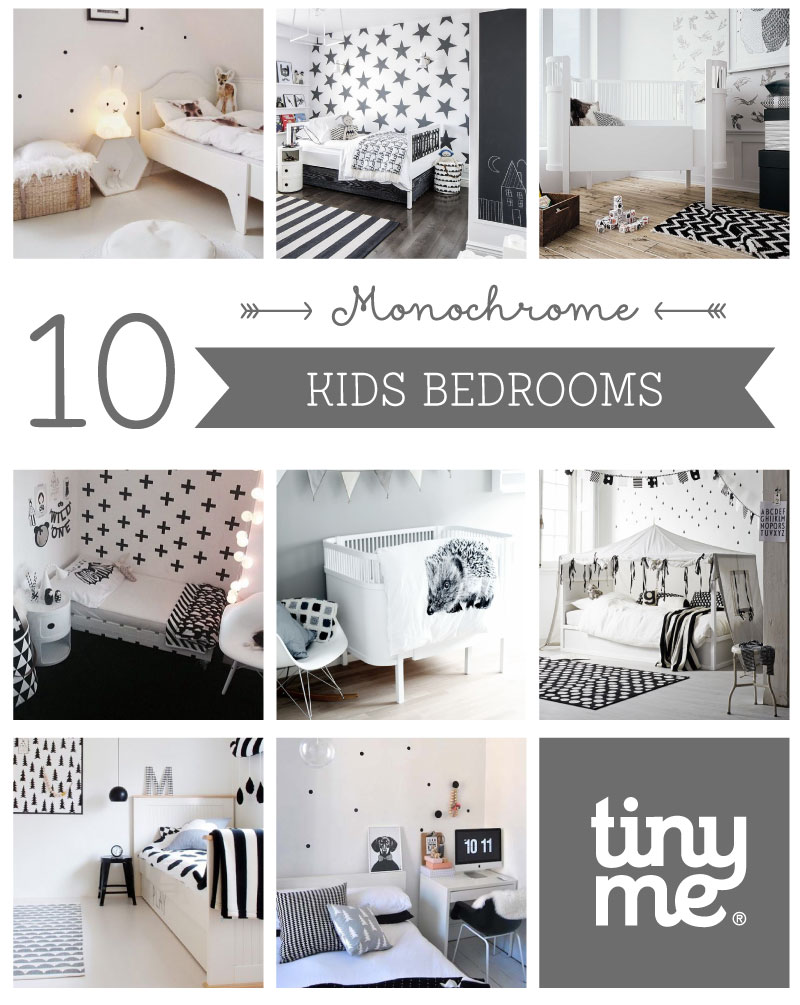 monochrome kids bedroom