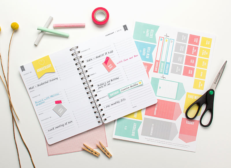 'Happy' Free Diary Printables from tinyme
