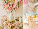 A bow-filled first birthday party | 10 1st Birthday Party Ideas for Girls Part 2 - Tinyme Blog