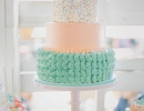 Pretty and fun pastel cake | 10 1st Birthday Party Ideas for Girls Part 2 - Tinyme Blog