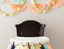 Handmade tissue paper fan garlands | 10 1st Birthday Party Ideas for Girls Part 2 - Tinyme Blog