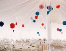 Romantic homemade paper garlands and hang lanterns | 10 4th of July Decoration Ideas - Tinyme Blog