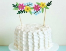 Add some surprise to your cake with floral banner | 10 Adorable Cake Toppers Part 3 - Tinyme Blog