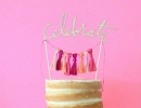 Awesome DIY tassle cake topper is a perfect finishing touch to your cake. | 10 Adorable Cake Toppers Part 3 - Tinyme Blog