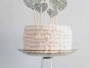 Silver Glittery Hearts cake topper | 10 Adorable Cake Toppers - Tinyme Blog