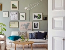 A calm Swedish apartment in green and cognac | 10 Amazing Gallery Walls - Tinyme Blog