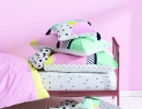 Soft pastels, polka dots and tassels for girls | 10 Awesome Kids Bedding - Tinyme Blog