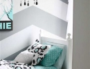 Fun and inviting graphic pattern on the wall | 10 Awesome Tween Bedrooms - Tinyme Blog