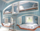 Calming blue bedroom interior design | 10 Best Built-in Bunk Beds - Tinyme Blog