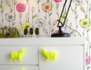 Creative DIY drawer pulls | 10 Brilliantly Bright Neon Kids Rooms - Tinyme Blog
