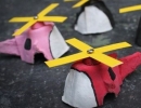 Egg Carton Mini Helicopters | 10 Cardboard Crafts - Tinyme Blog