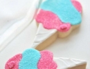 Soft and chewy cotton candy decorated sugar cookies | 10 Colourful Cotton Candy Treats - Tinyme Blog