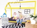 Cheerful yellow combined with Black and white...work like magic! | 10 Crazy Cool Kids Beds - Tinyme Blog