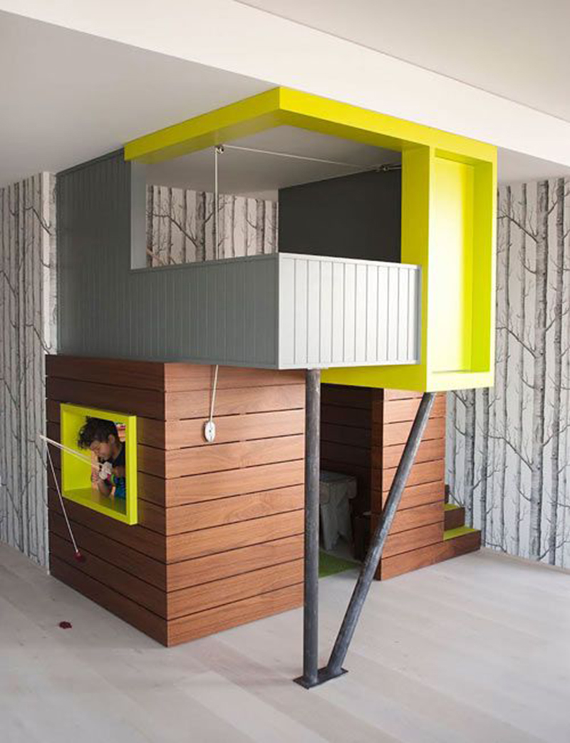 kids cubby house bed