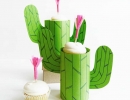 Printable cactus mini-cupcake stand | 10 Cute Cactus DIYs - Tinyme Blog
