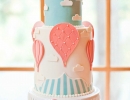 Gorgeous pastel hot air balloon baby shower cake | 10 Delightfully Delicious Cakes - Tinyme Blog