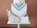 Southwest inspired block wedding cake | 10 Delightfully Delicious Cakes - Tinyme Blog