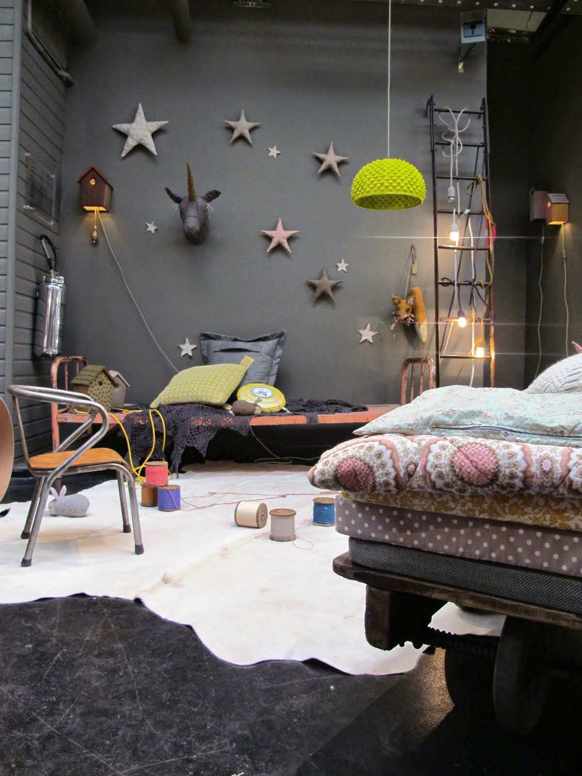Modern Grey Childrens Room for Simple Design