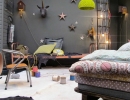 Lovely grey walls and the stars! | 10 Dramatically Dark Kids Rooms - Tinyme Blog