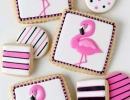 Sweet pink flamingo cookies | 10 Fabulous Flamingo DIYS - Tinyme Blog