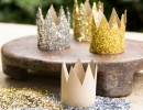 Recycled Cardboard Glitter Crowns | 10 Fanciful Party Crowns - Tinyme Blog