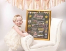 Star 1st Birthday Poster Chalkboard | 10 First Birthday Party Ideas for Girls - Tinyme Blog