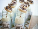 Yummy milk and doughnuts | 10 First Birthday Party Ideas for Girls - Tinyme Blog