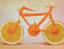 Orange Bicycle | 10 Food Art Designs - Tinyme Blog