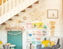 Adorable reading nook under the stairs | 10 Fun & Friendly Kids Playrooms Part 3 - Tinyme Blog